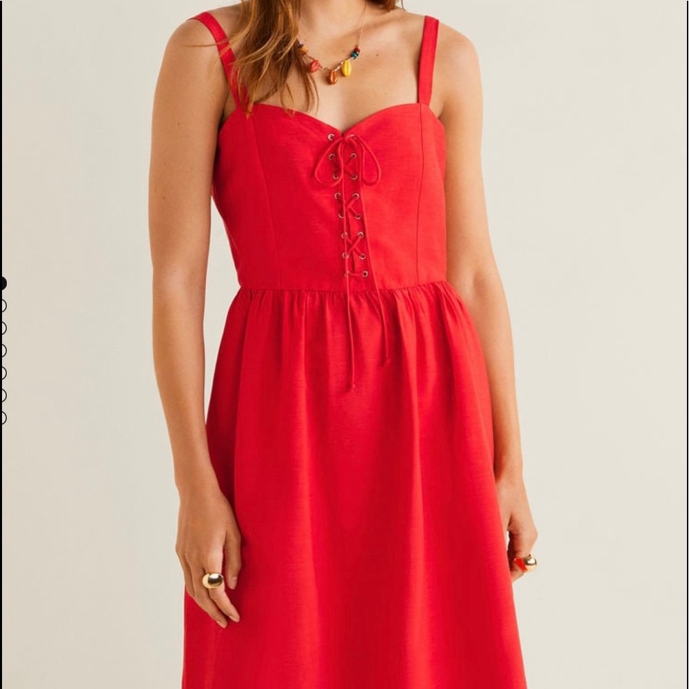 Mango red dress